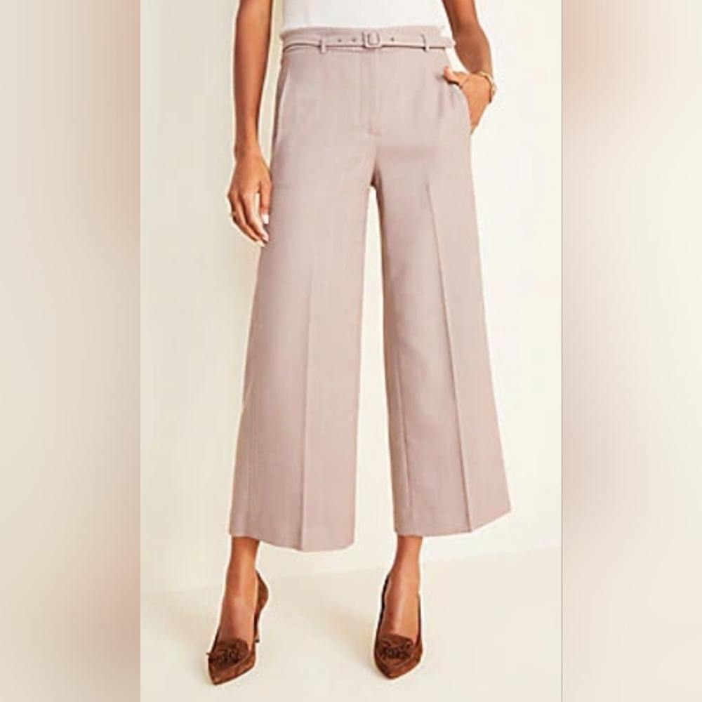 Wide Leg Pants Ann Taylor Belted Marina